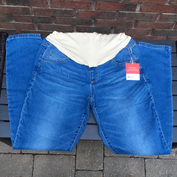 Aglow Maternity Denim - Aglow Maternity 12L skinny jeans w/full band NWT!
